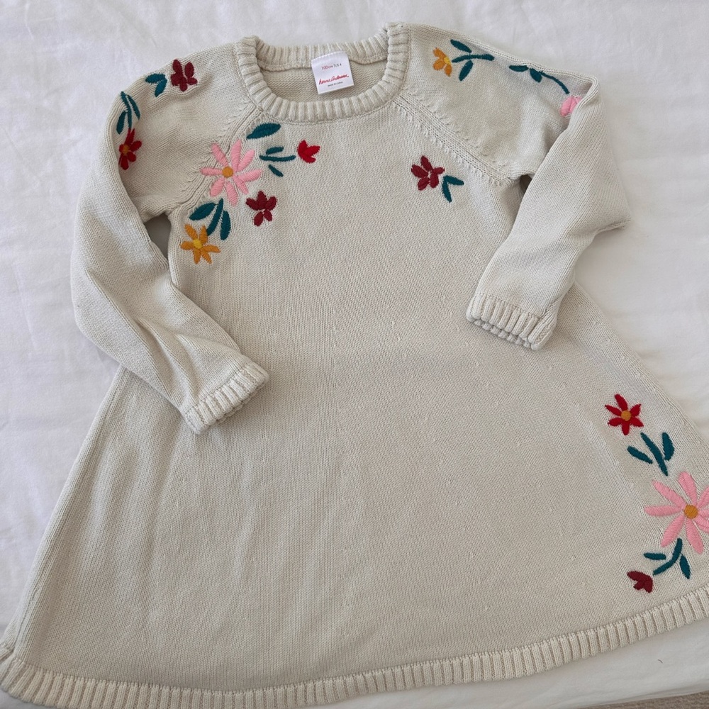 Hanna Andersson Embroidered Knit Dress